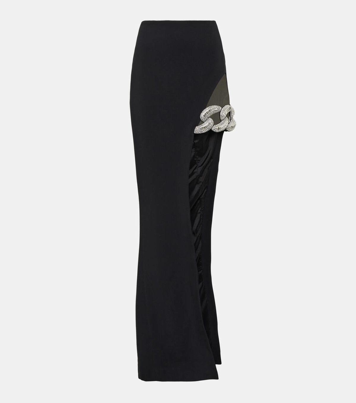David Koma Asymmetric embellished maxi skirt