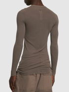 RICK OWENS - Ribbed Silk Blend Long Sleeve T-shirt