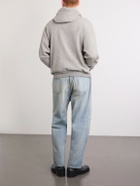 A.PRESSE - Cotton-Jersey Zip-Up Hoodie - Gray