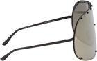 Rick Owens Black Temple Mask Sunglasses