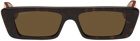 Gucci Tortoiseshell Rectangular Sunglasses