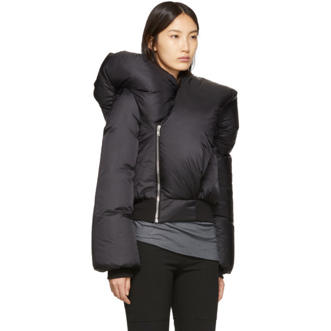 Rick Owens Black Doll Bomber Jacket Rick Owens