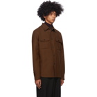 Brioni Brown Wool Double Overshirt