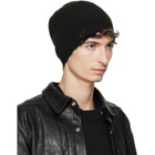 Rick Owens Black Tower Ribbed Beanie