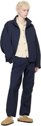 LE17SEPTEMBRE Navy Stand Collar Jacket