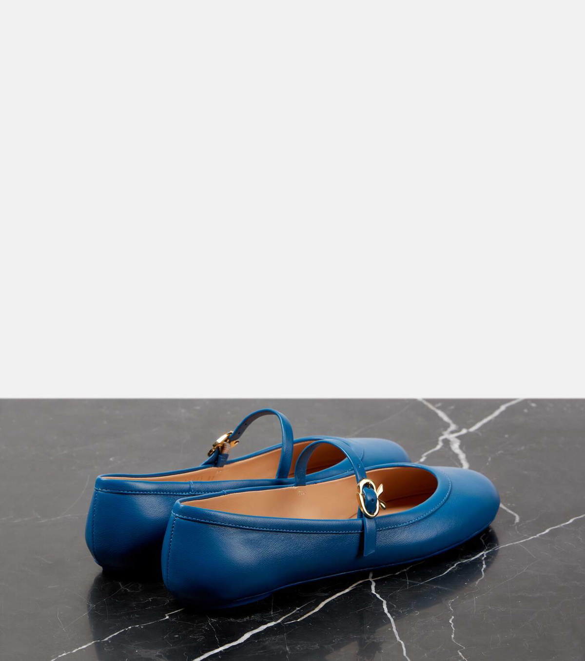 Gianvito Rossi Carla leather Mary Jane flats Gianvito Rossi