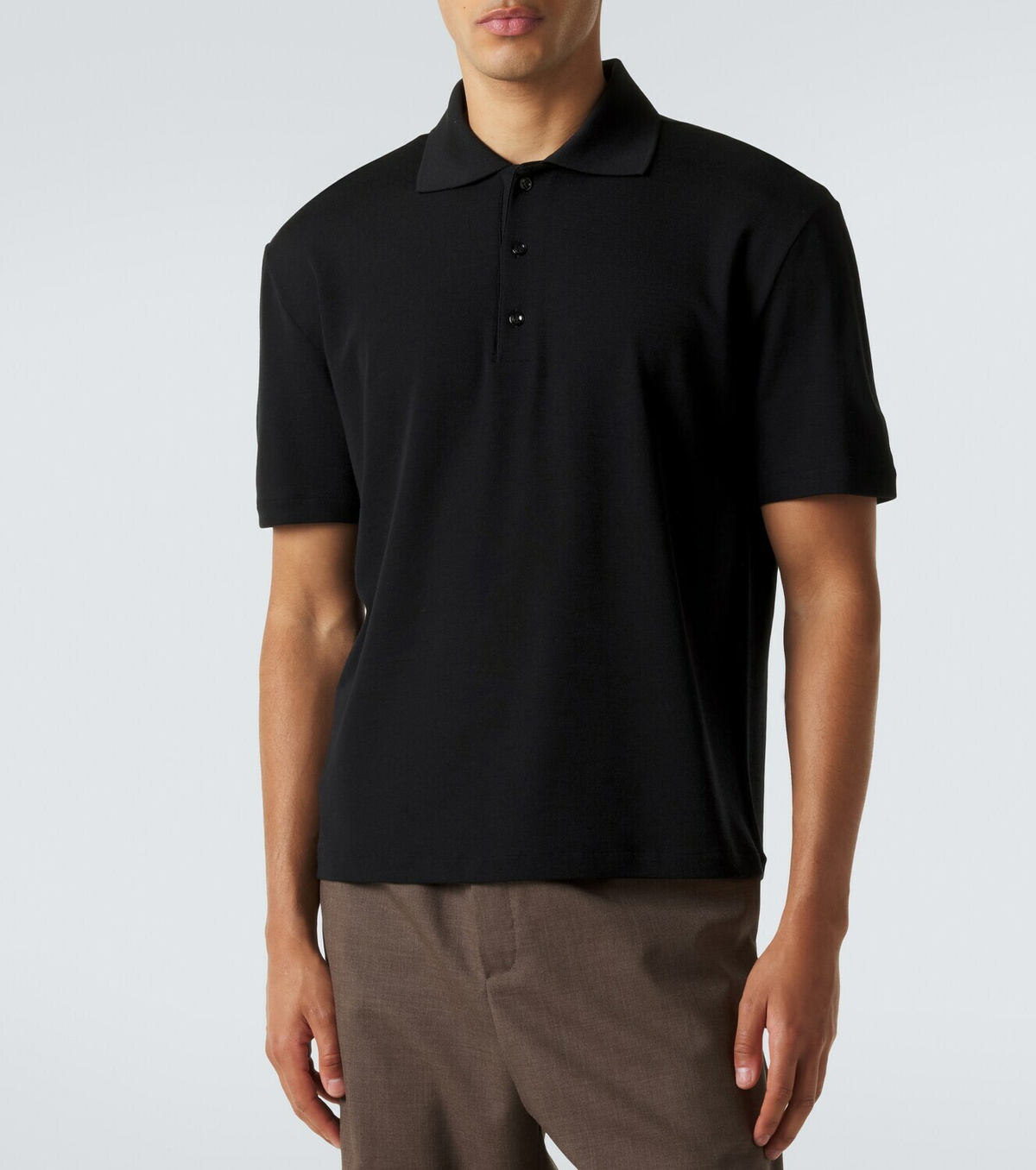 The Row Mistral wool and silk polo shirt
