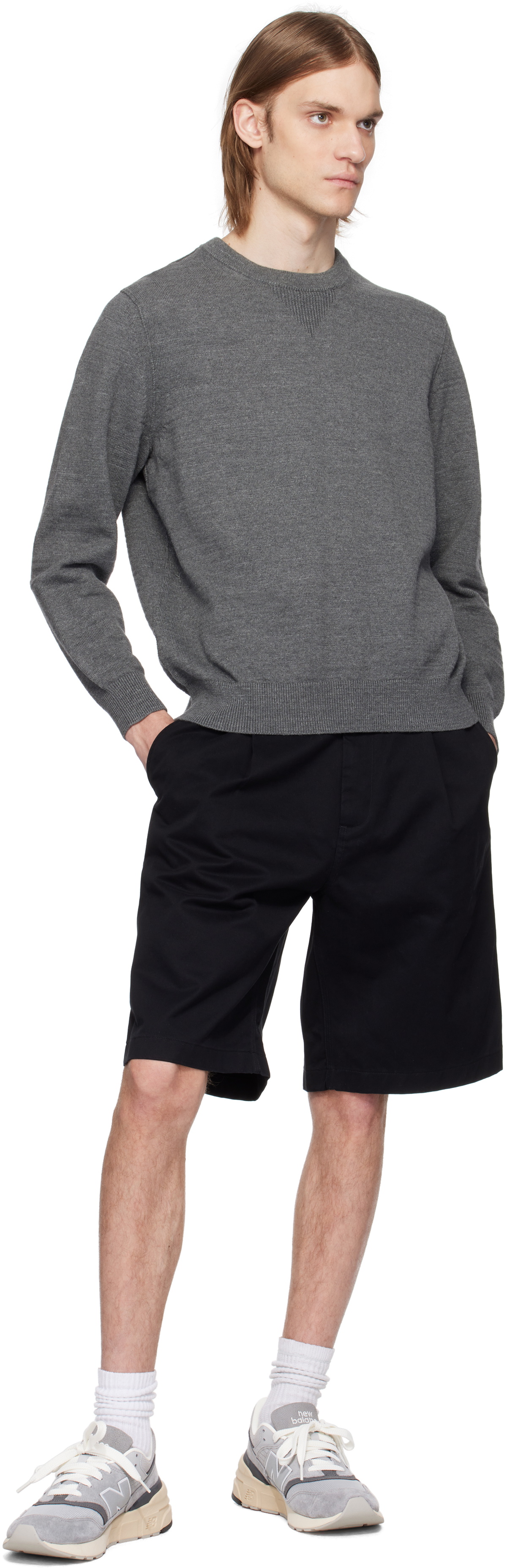 Reigning Champ Gray Cotton Slub Laurel Sweater