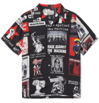 Wacko Maria - Rage Against the Machine Camp-Collar Printed Woven Shirt - Black