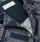 Officine Generale - Dario Slim-Fit Camp-Collar Printed Cotton Shirt - Blue