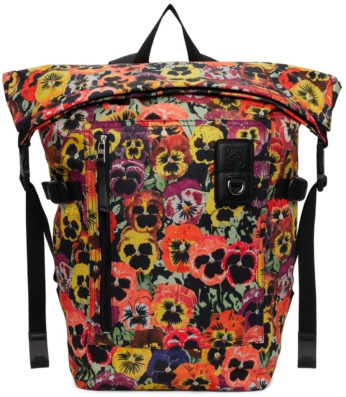 Photo: Loewe Multicolor Pansies Roll Top Backpack