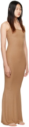 SKIMS Tan Soft Lounge Shimmer Maxi Dress