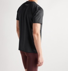 DISTRICT VISION - Slim-Fit Logo-Print Stretch-Mesh Running T-Shirt - Black