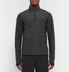 New Balance - Transit Mélange Stretch-Jersey Half-Zip Top - Men - Charcoal