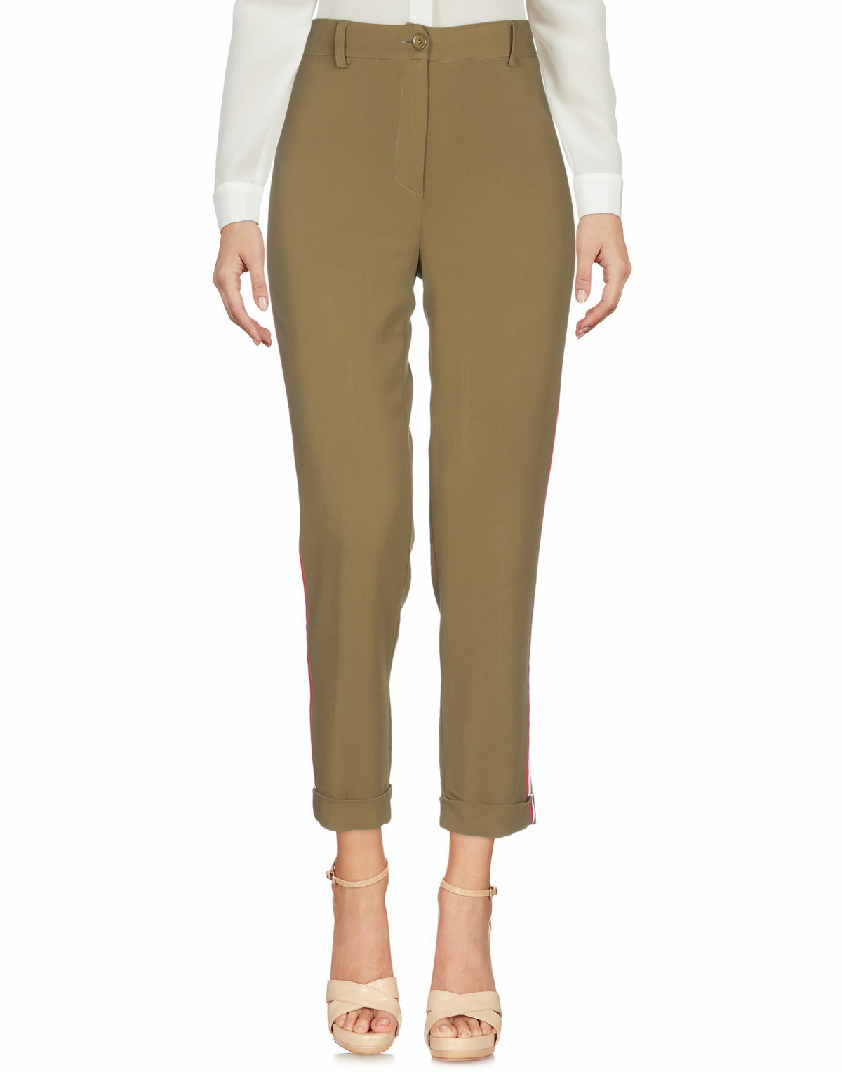 Manila Grace Womens Pants Military in Green