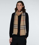 Burberry - Checked wool and silk scarf