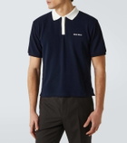 Miu Miu Logo cropped cotton piqué polo shirt