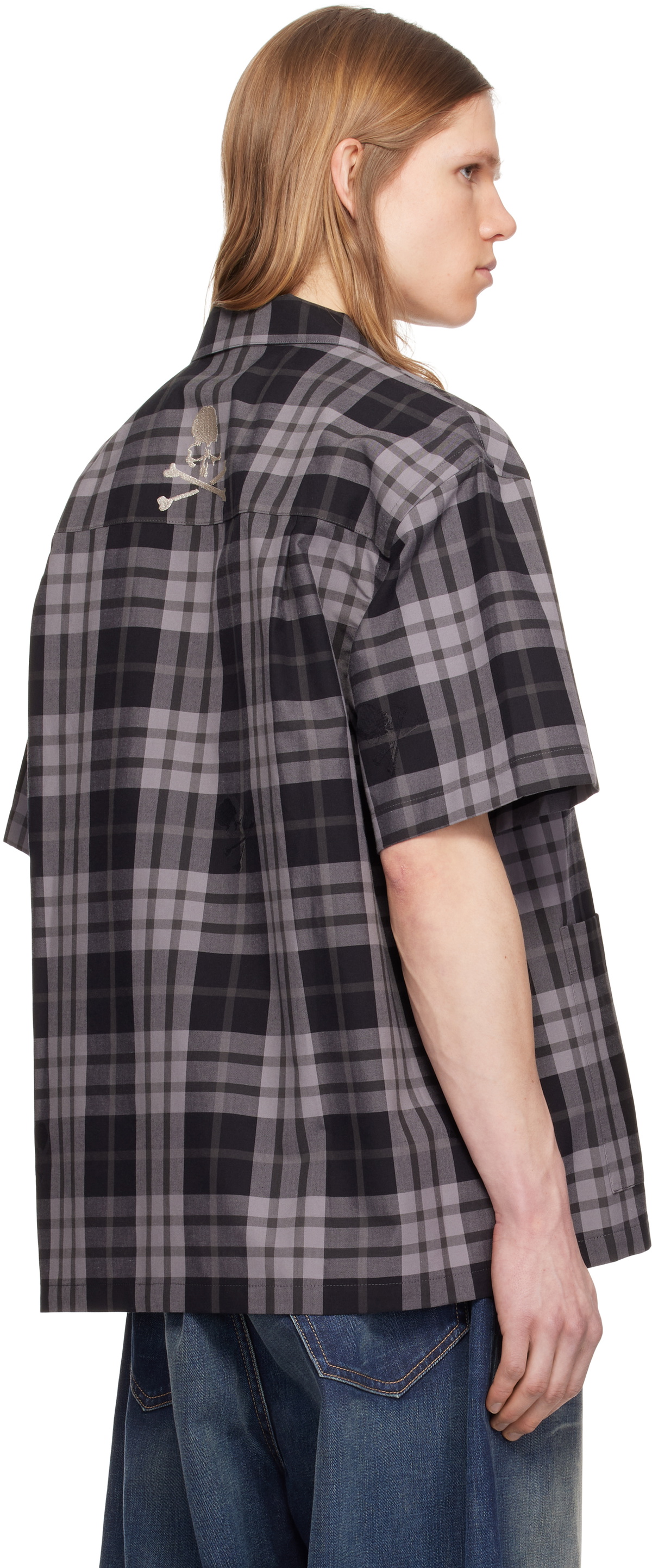 MASTERMIND WORLD Black Plaid Shirt