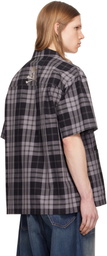MASTERMIND WORLD Black Plaid Shirt