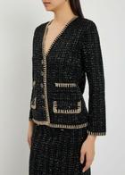 Veronica Beard Cerani Sequin-embellished Knit Jacket Black