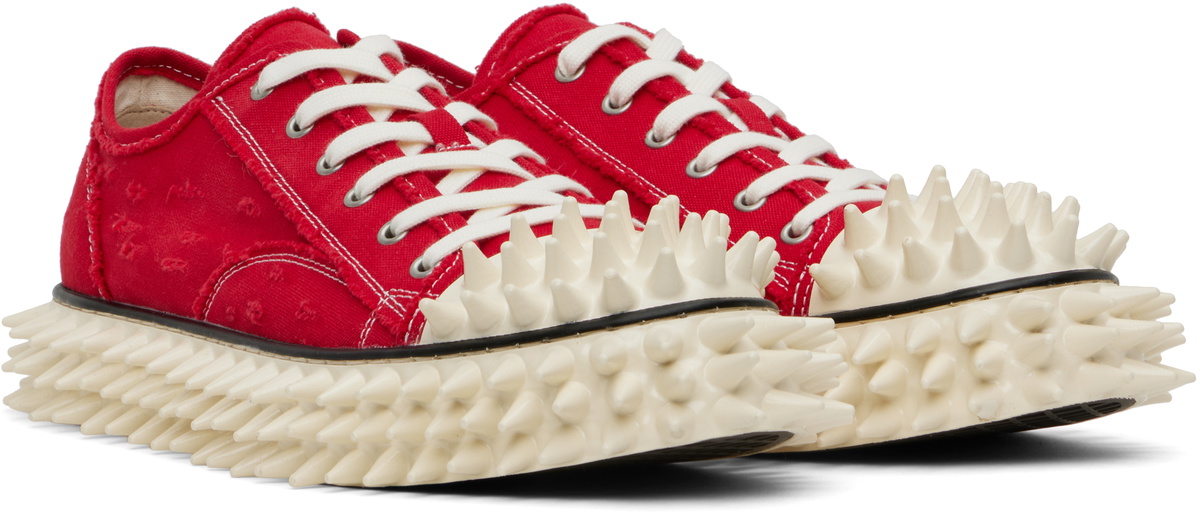 doublet Red Spiky Canvas Sneakers Doublet