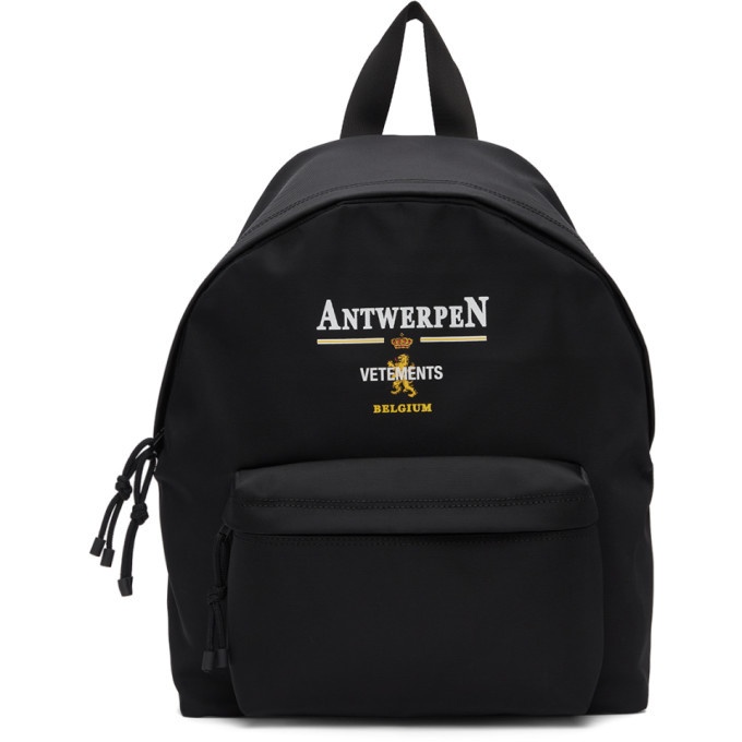 Photo: VETEMENTS Black Antwerp Logo Backpack