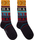 Marni Brown Logo Socks