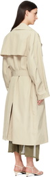 The Frankie Shop Beige Mavis Oversized Trench Coat