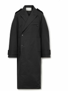 Entire Studios - Wellington Oversized Double-Breasted Cotton-Canvas Trench Coat - Black