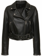 WEEKEND MAX MARA Saletta Belted Leather Biker Jacket