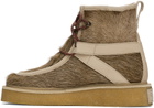 Kenzo Brown Kenzo Paris Yuki Pony Leather Boots