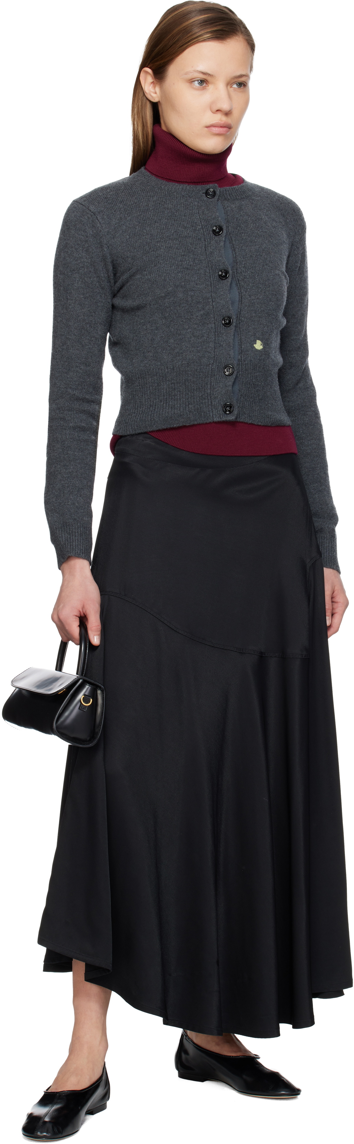 BY FAR Black Mini Longa Bag