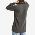 Maison Margiela Women's Long Sleeve Polo Top with Logo in Anthracite