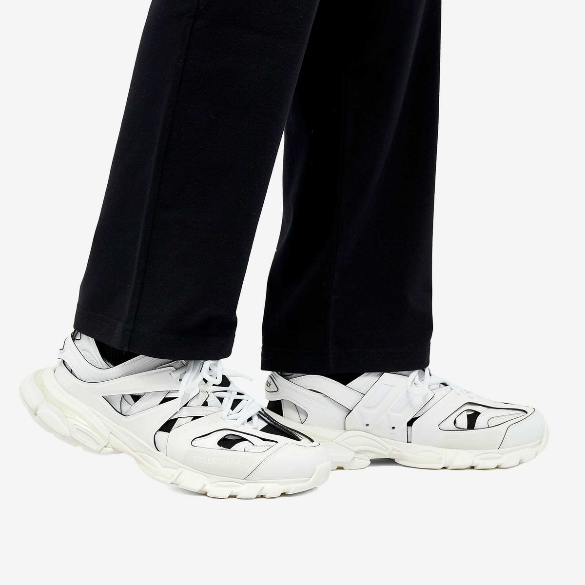 【BALENCIAGA】Track Sock sneakers White/Black Balenciaga Men's Track Sock Sneakers in White/Black Balenciaga