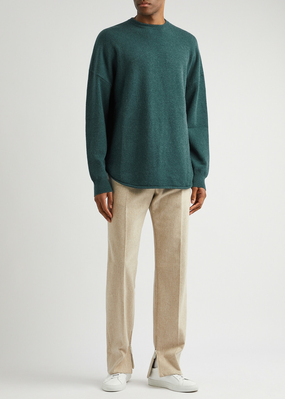 Extreme Cashmere N°53 Crew Hop Cashmere-blend Jumper - Green - One Size