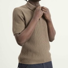 Norse Projects Men's Anholt Cotton Crepe Polo in Walnut