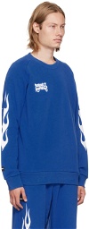 Double Rainbouu Blue Couch Surf Sweater