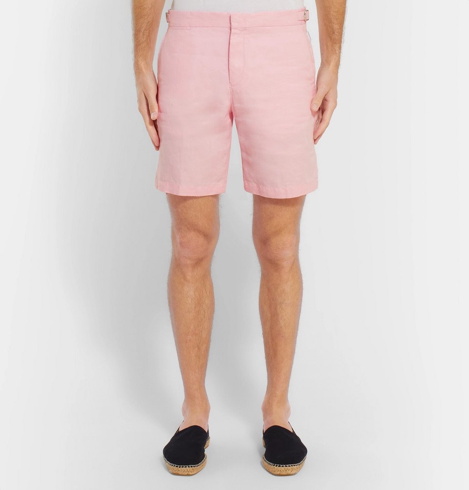 Slim fit clearance linen shorts