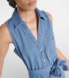 Veronica Beard Edwina belted denim midi dress