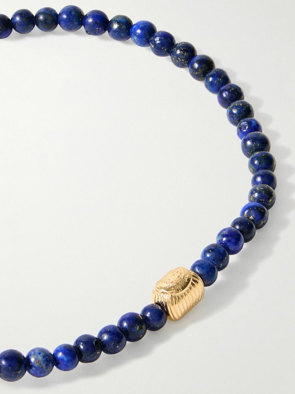Luis Morais - Gold Lapis Lazuli Beaded Bracelet