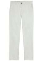 Slowear Slim-leg Stretch-cotton Trousers Light Grey