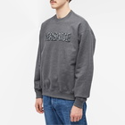 Versace Men's Croc Logo Crew Sweat in Dark Grey Melange