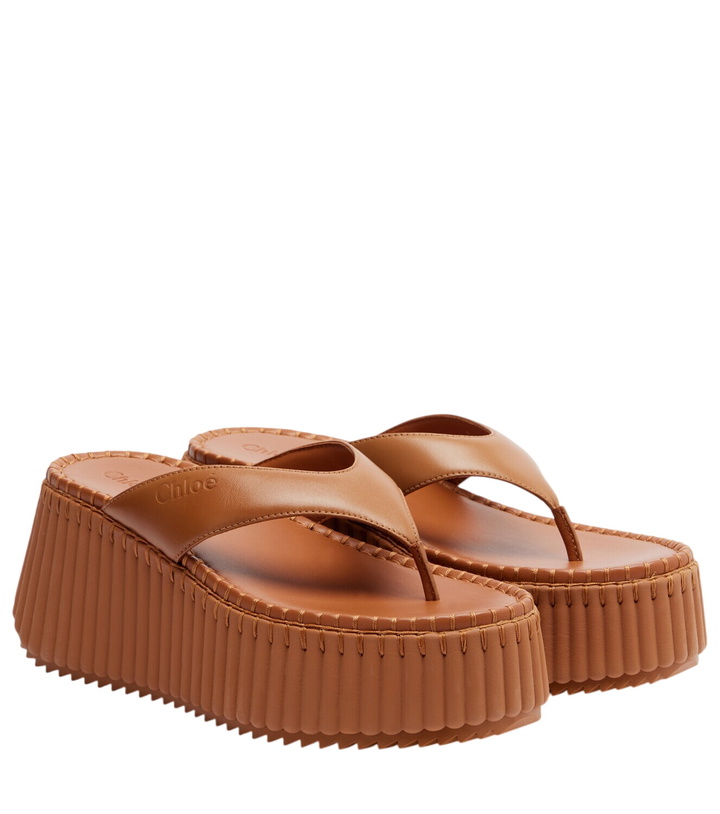 Photo: Chloé Nama leather platform thong sandals