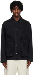LEMAIRE SSENSE Exclusive Black Boxy Denim Jacket