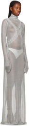 Feben Silver Armour Maxi Dress
