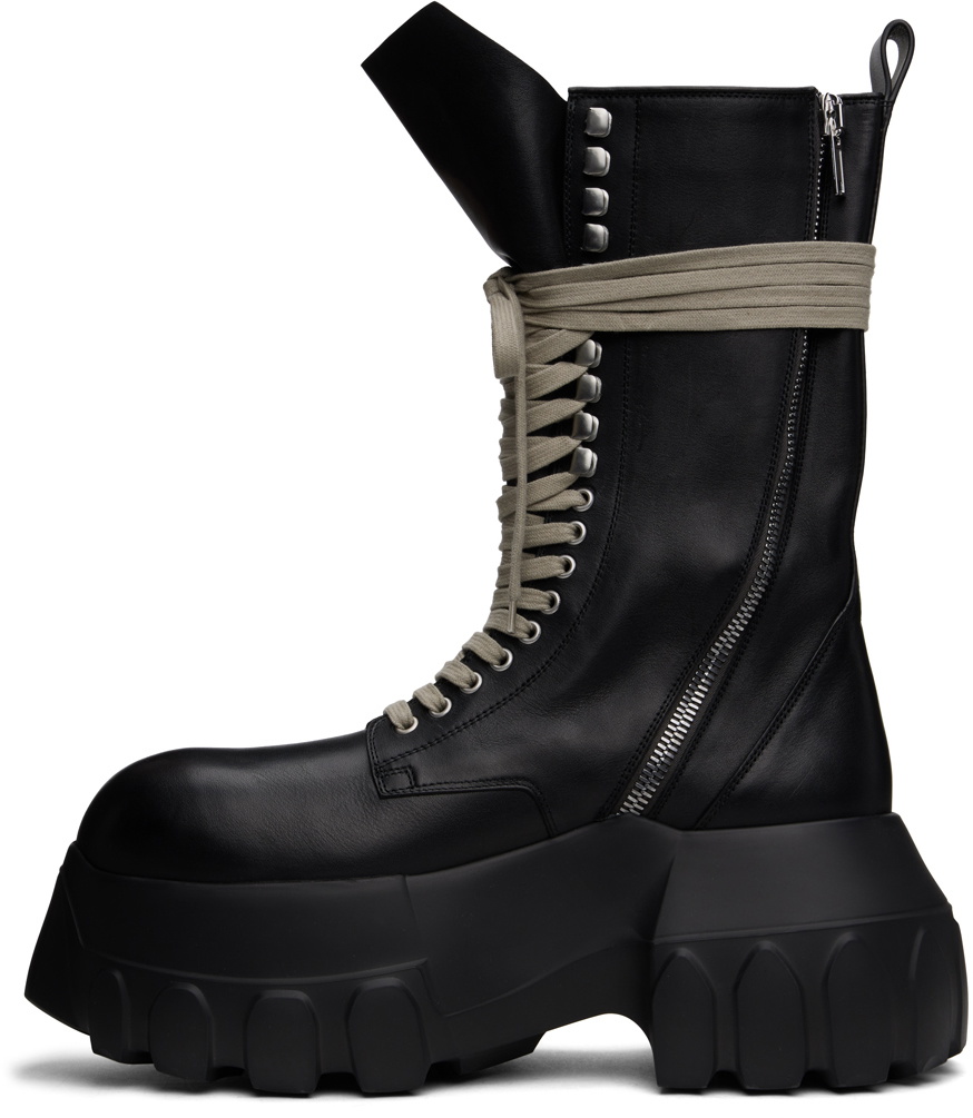 Rick Owens Black Porterville Army Mega Tractor Boots Rick Owens