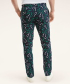 Brooks Brothers Men's Milano Slim-Fit Tennis Print Pants | Navy