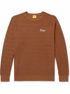 DIME - Logo-Embroidered Cable-Knit Cotton Sweater - Brown