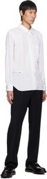 Comme des Garçons Homme Deux White Cotton Broad Shirt