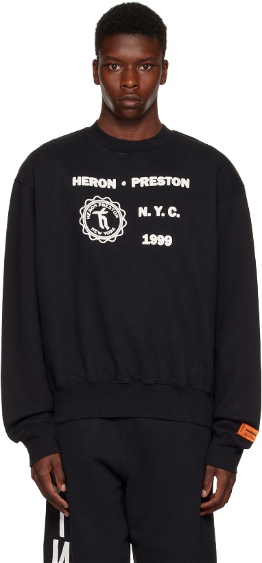 Photo: Heron Preston Black Medieval Sweatshirt